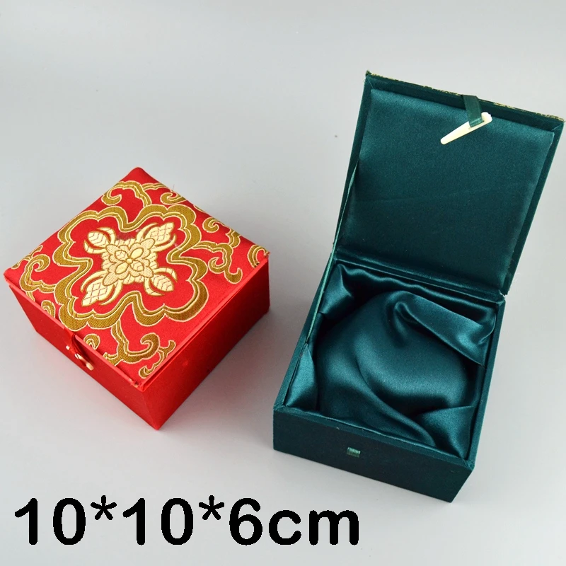 Высококачественная коробка для Драгоценностей из парчи 10*10*6 см подарочные
