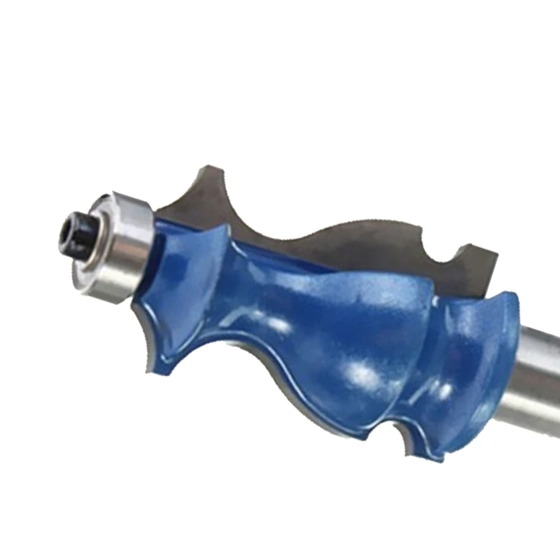 Hot Sale 1PC Blue Ogee Chisel Cutter Router Bit Solid Hardened Steel Body 1/2 inch Shank Drilling For Door Wood Carpentry Tool |
