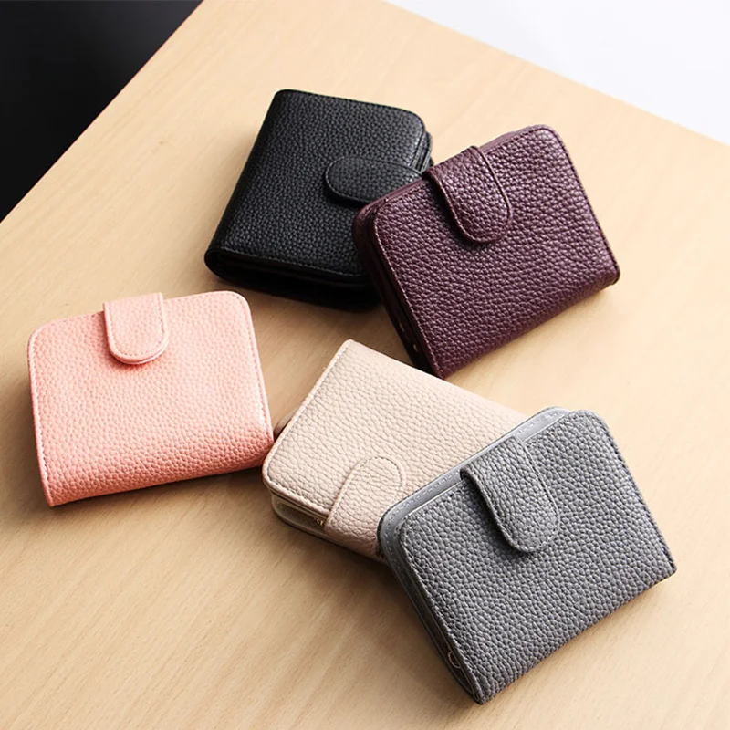 Роскошный кошелек Bacisco из мягкой кожи с застежкой маленький клатч для девочек