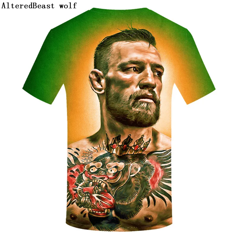 Лето, Conor McGregor king is back, дизайнерская футболка с принтом и коротким рукавом, мужские футболки, забавная футболка