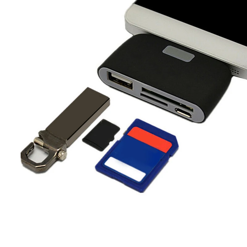 Overfly устройство для чтения карт памяти USB 2 0 Micro TF SD адаптер OTG Android телефона