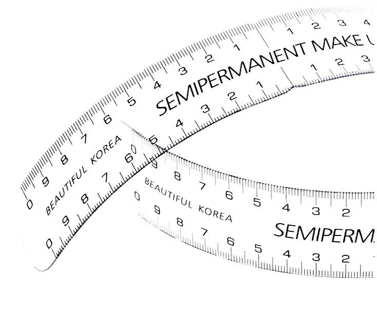 Искусственная пластиковая линейка для бровей косметическое приспособление