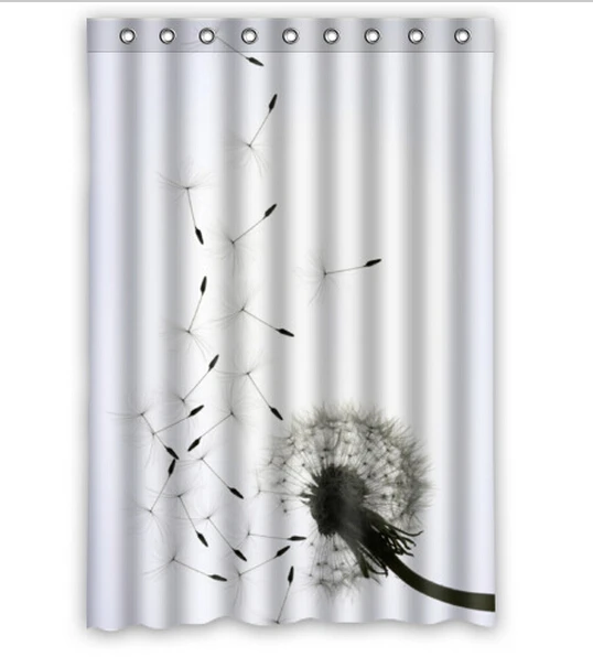White Leaves Drop Moden Shower Curtain Bathroom Waterproof 66"x72" Free Shipping | Дом и сад
