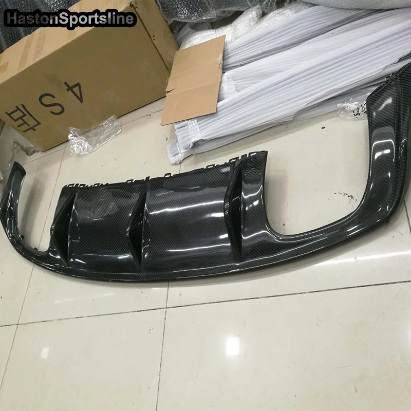 A3 8V S3 SLine Haston Стиль углеродного волокна диффузор, губа на задний бампер для Audi A3 Sline S3 седан 2013-(не подходит стандарт A3