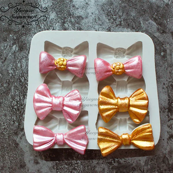 Yueyue Sugarcraft лук/силиконовая форма в виде бабочки помадка форма для украшения торта инструменты форма для шоколадной мастики - Цвет: 7