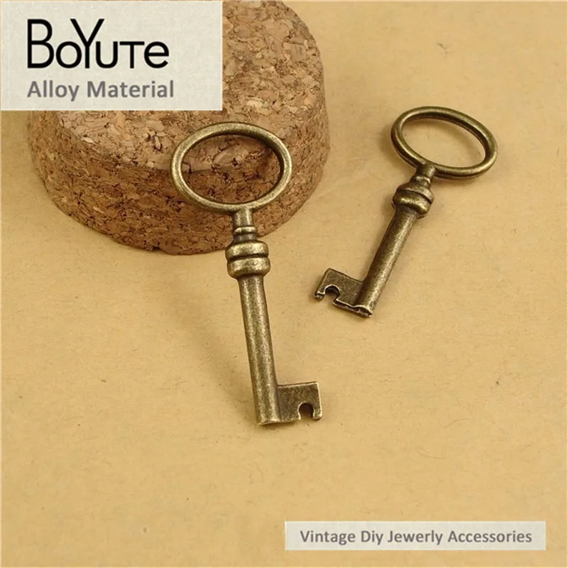 

BoYuTe (60 Pieces/Lot) 40*17MM Wholesale Vintage Key Antique Bronze Plated Zinc Alloy Big Key Pendant Diy Jewelry Accessories