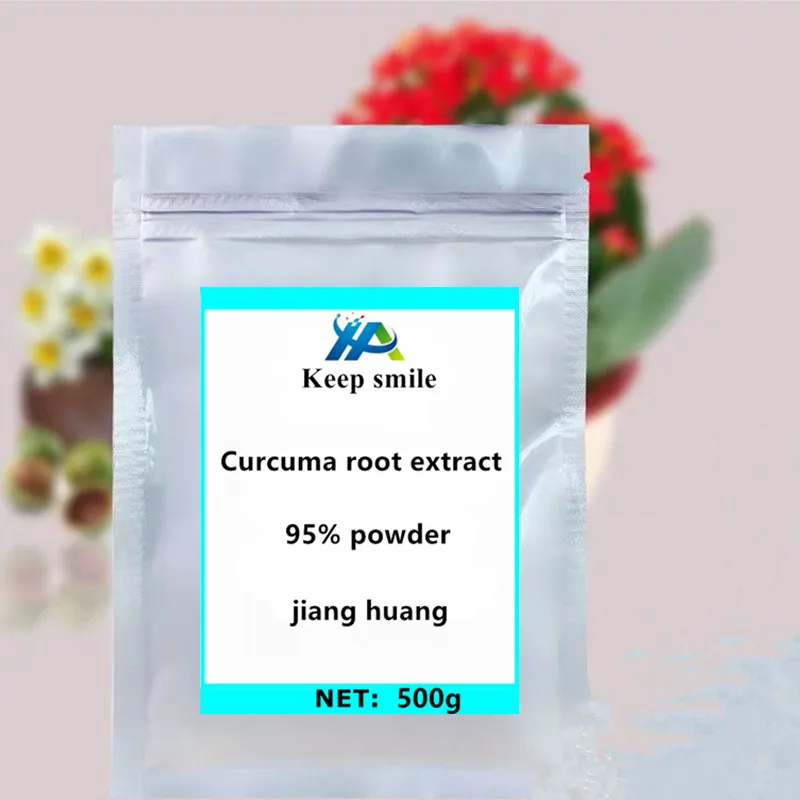 500g Экстракт корня куркумы 95% антиоксидантный отбеливающий порошок для кожи фестиваль блеск питательные добавки предупреждающий потерю волос праздничный - Цвет: 500g