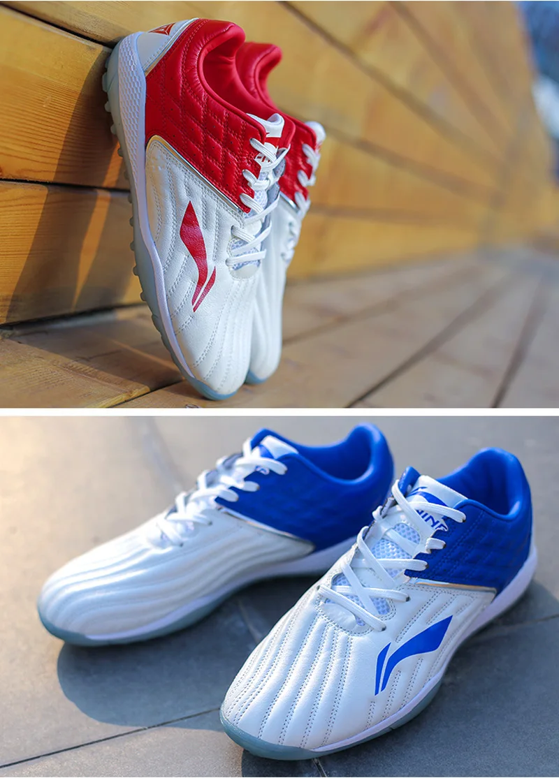 Li-Ning Men TIE TF Training Soccer Shoes Cushion Wearable Anti-Slippery LiNing Support Sport Shoes Sneakers ASTN001 YXZ088