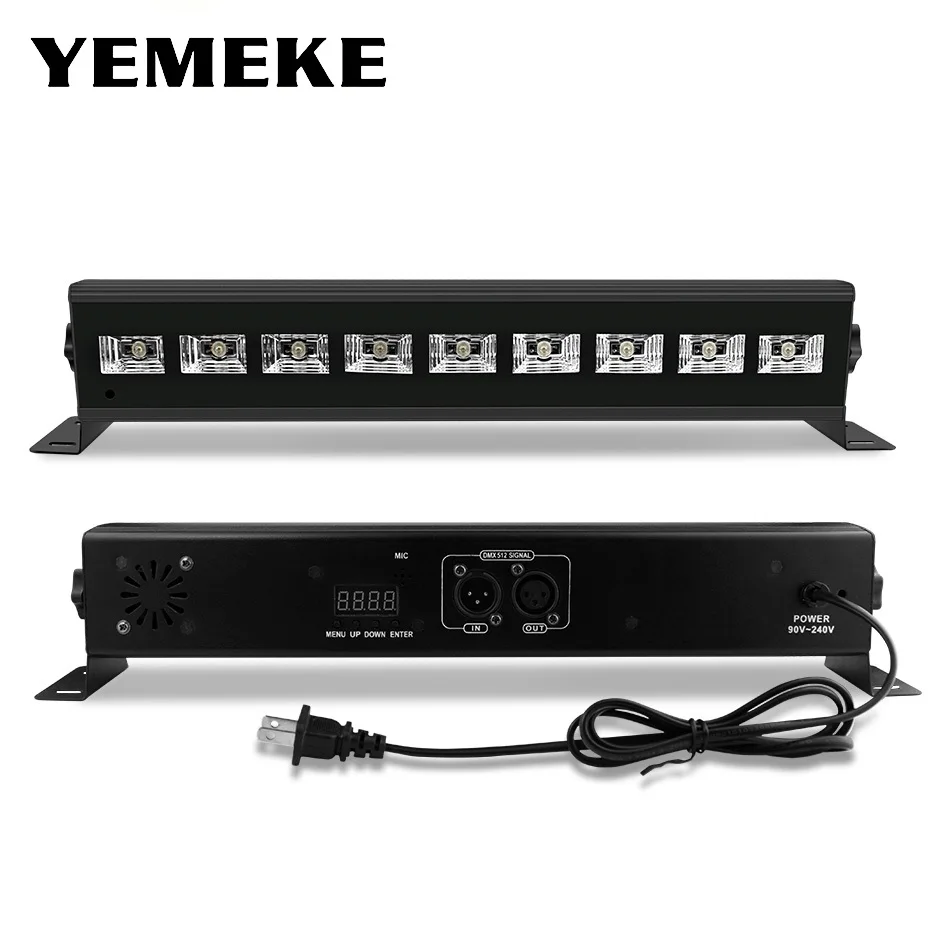 

LED Stage Light Voice Control Music Flash Lights DMX512 UV Black Lamps Laser Projector Disco Lamp Club Dancing Effect Lighting