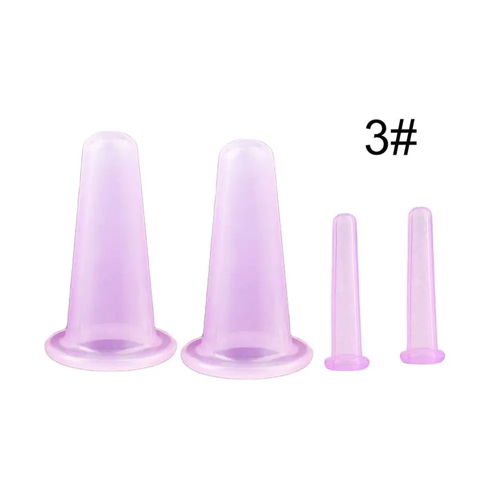 15x50mm Purple 4pcs Высокое качество 4 шт./компл. глаз силиконовые массажные чашки вакуумный массажер для лица форма чашки уход за кожей лица Уход за телом терапии релаксации - Цвет: 15x50mm Purple 4pcs