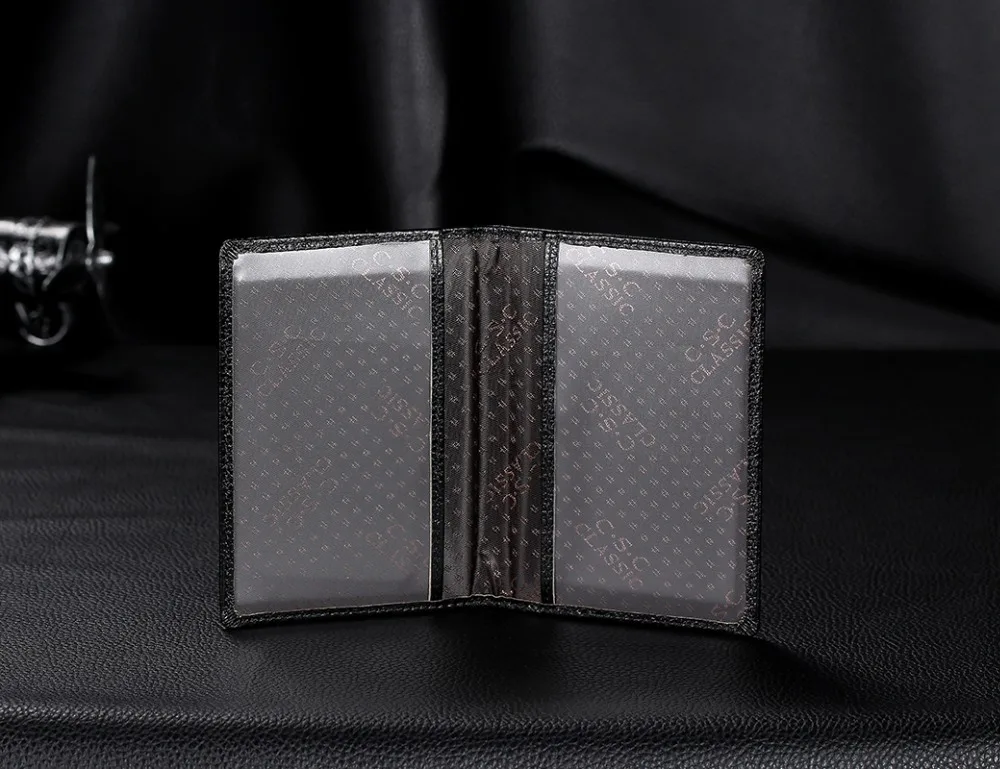 Чехол для паспорта из натуральной воловьей кожи черный чехол паспорта|leather passport