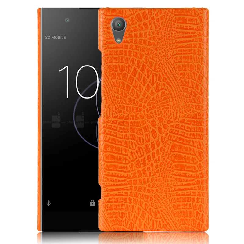 Чехол для Sony XA1 Plus G3412 Жесткий из поликарбоната с крокодиловой текстурой + задняя