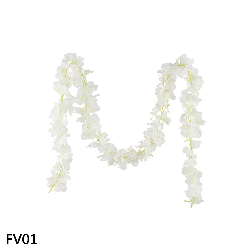 FV01 1,8 м искусственная Цветочная лоза, орхидеи, цветок, гирлянда ручной работы, подвесная гирлянда, Романтическая Свадебная вечеринка, украшение для дома - Цвет: FV01