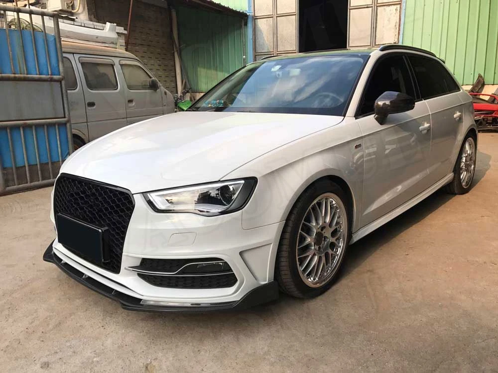 Карбоновые Передние Губы фартуки бампер подбородок для Audi A3 S3 хэтчбек-(не A3 Стандартный не седан) FRP бампер крышка