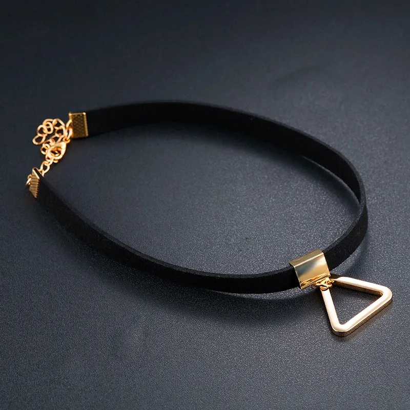 Starbeauty крутое дикое серебряное ожерелье-чокер с треугольником женское широкое Фланелевое ожерелье с воротником и кулонами ожерелье дамское ювелирное