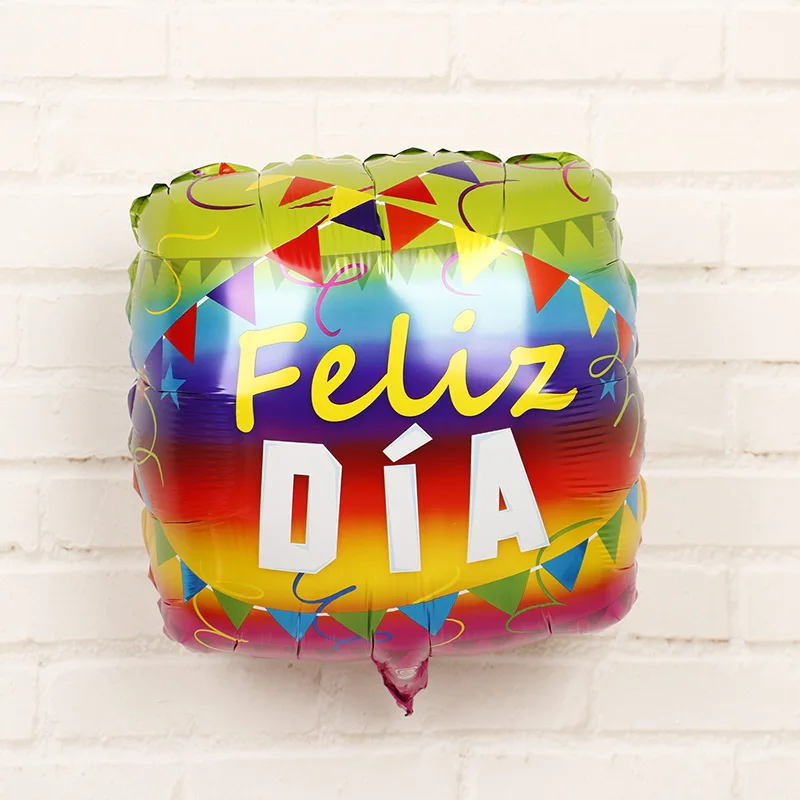 18R024B01 30pcs 18inch Spanish Feliz dia Te amo square shape helium balloons Mother birthday party supplies wedding Love Globos Mama gifts - Цвет: 18R024B01