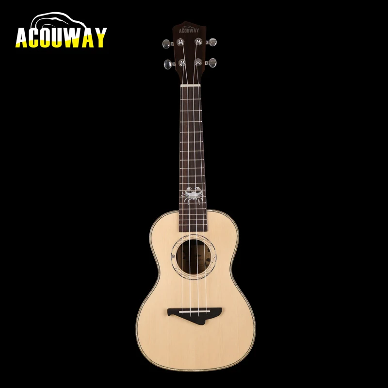 Acouway твердая ель Топ укулеле ukelele концертный тенор 23 26 укулеле глянцевая отделка 12 подарок зодиака подарок модель с бесплатной сумкой