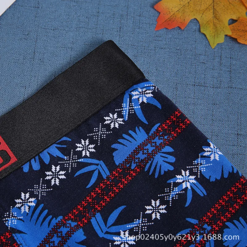 DANJIU оригинальный дизайн Мужское нижнее белье снежные полоски хлопковые боксеры
