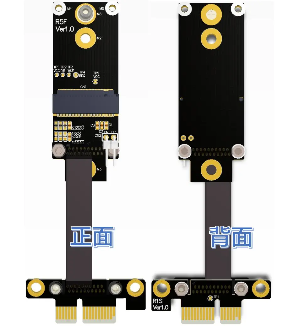1x PCI-e PCIe x1 To M.2 A.E. key WiFi NGFF Adapter Card Riser Extender Cable 5cm-100cm 1ft 2ft 3ft Gen3.0 8Gbps | Компьютеры и офис