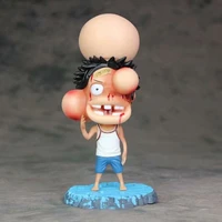 15cm one piece monkey d luffy swollen face action figure toys doll collection christmas gift with box