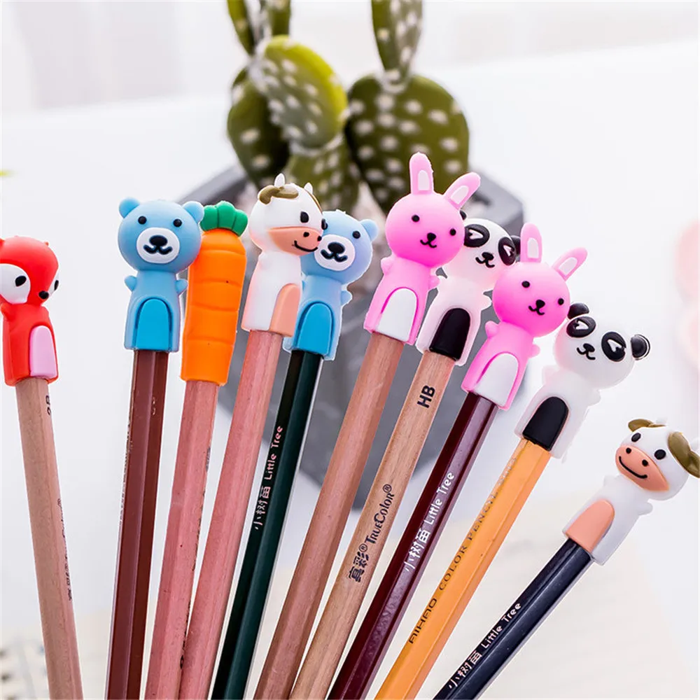 3 шт./компл. держатель для карандашей Kawaii Animal Удлинительный портативный