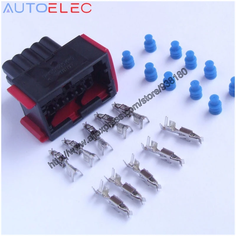 100kit 10Pin автомобильный проводной разъем черный водонепроницаемый соединитель для