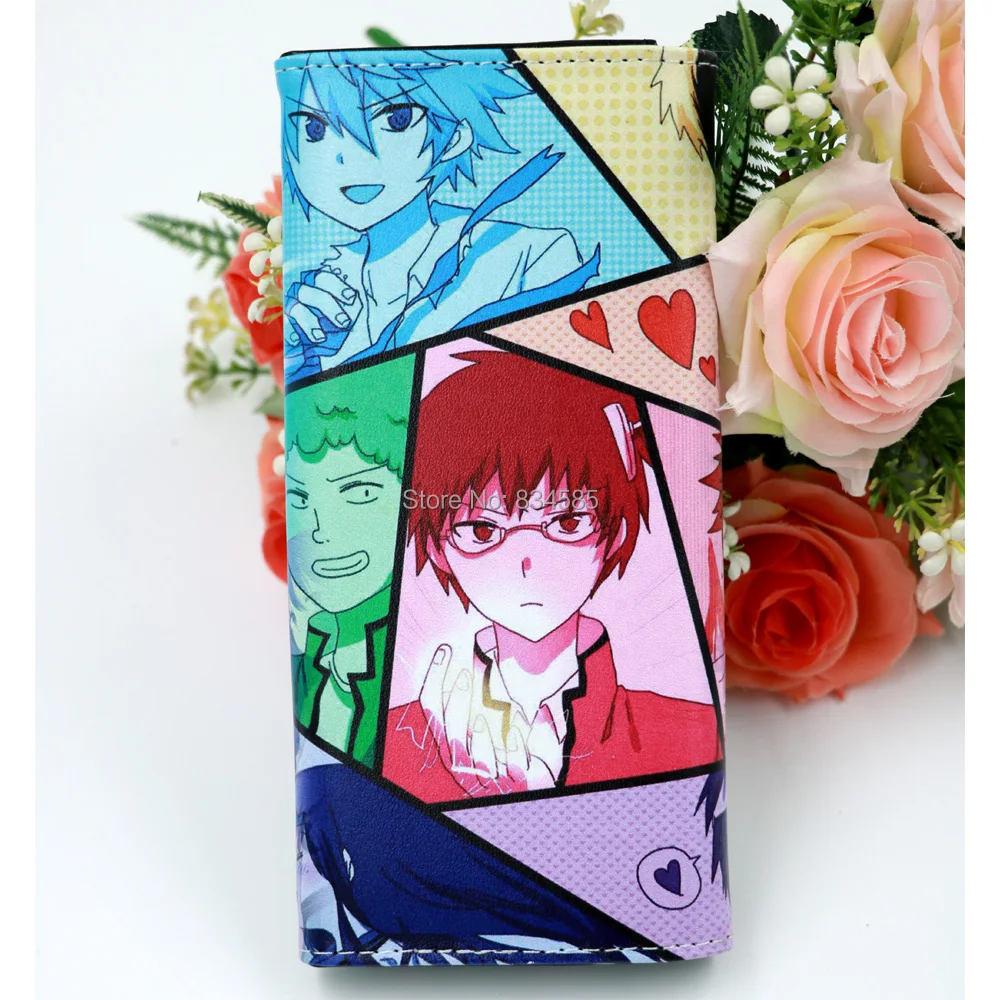 Saiki Kusuo no Psi Nan Аниме Длинный кошелек из искусственной кожи с