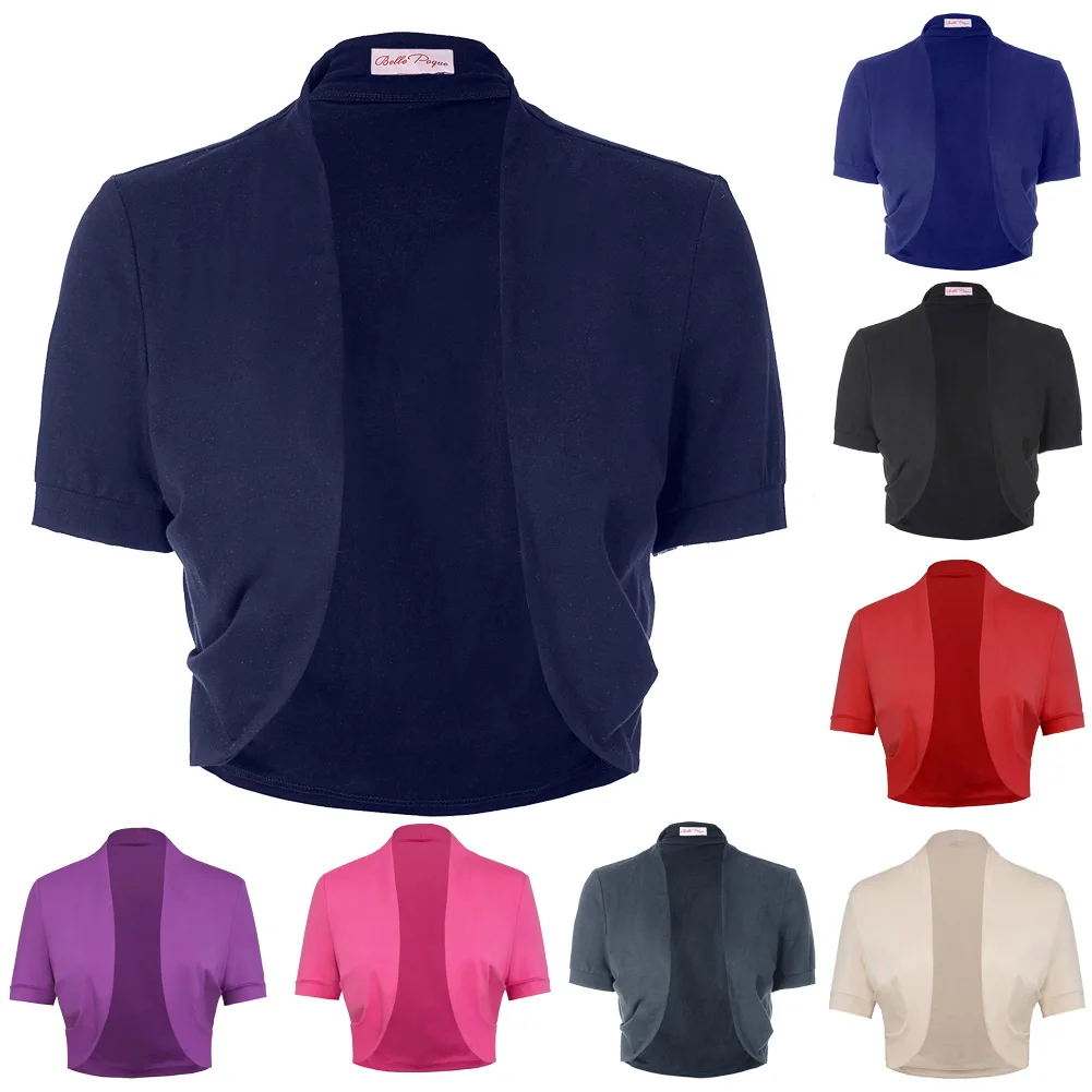 Женское болеро с коротким рукавом плиссированное хлопковое короткая женская