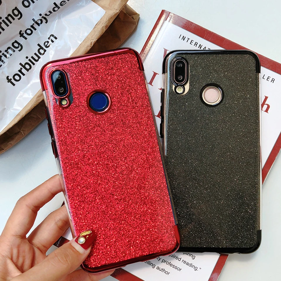 Чехол для huawei P30 Lite ТПУ блестящий Мягкий силиконовый чехол телефона P20 Pro P10 Nova 4 3