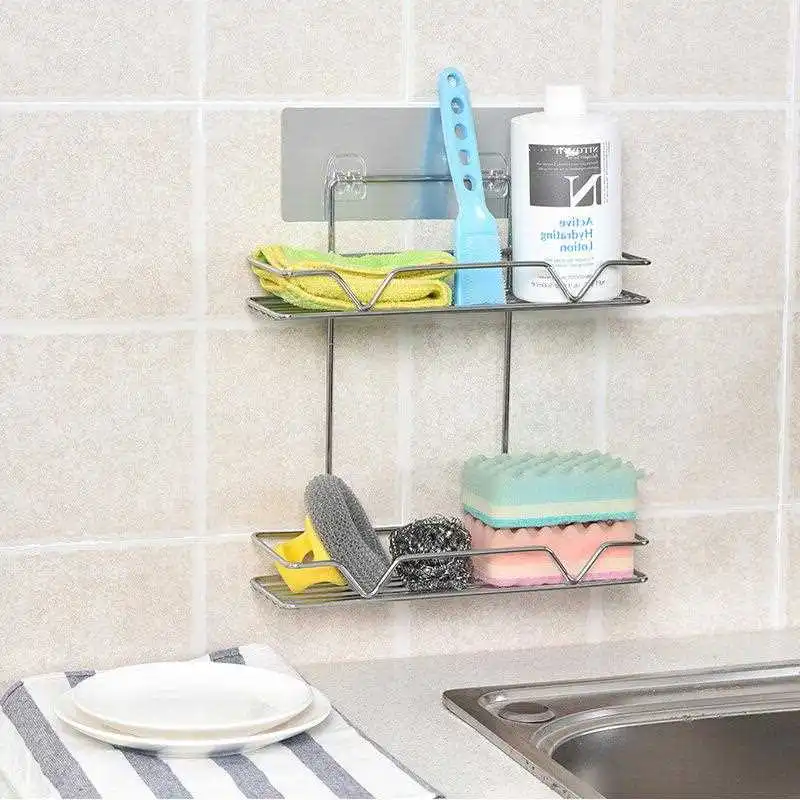 Полка для хранения ванной комнаты органайзер крепкая нержавеющая сталь