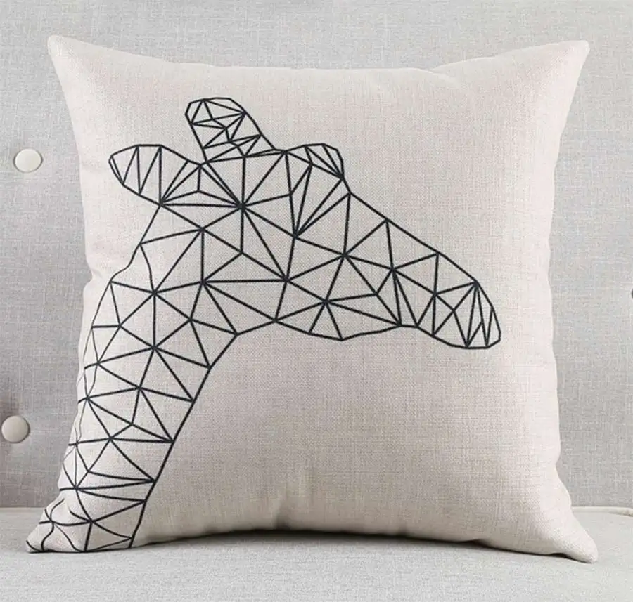 Бесплатная доставка! Геометрические Животные птица квадратная диванная