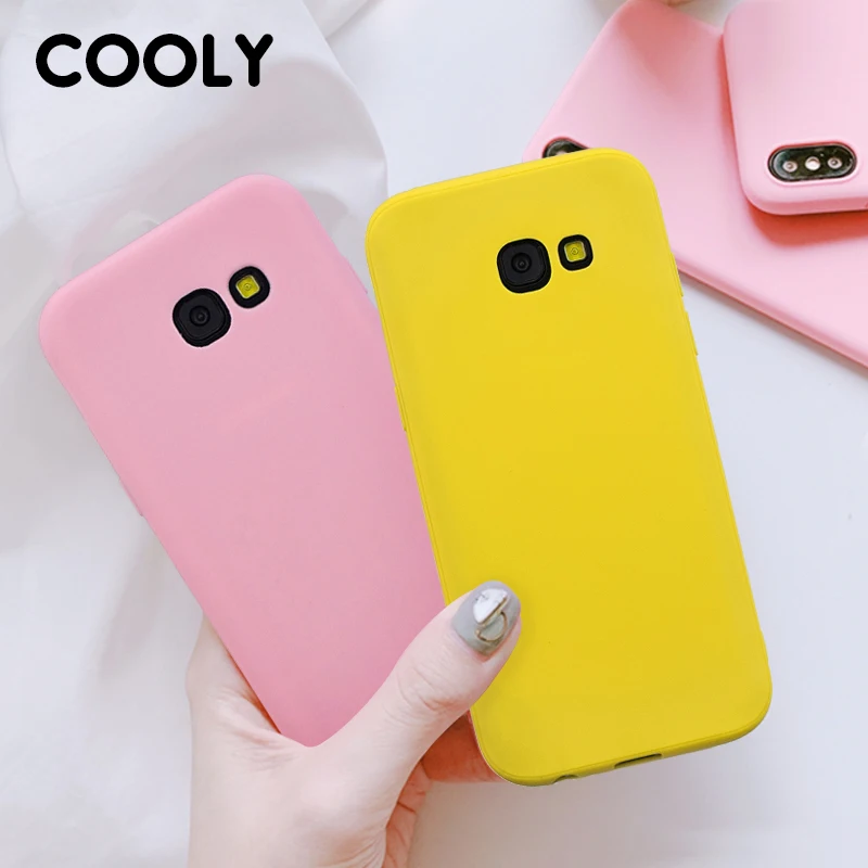 COOLY силиконовый чехол для Samsung Galaxy A5 2017 чехлы A3 на A7 Мягкий ТПУ карамельные цвета