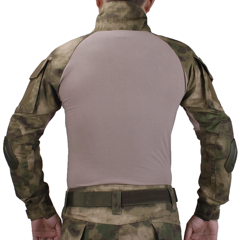 Тактические BDU A TACS/FG рубашки Военная экшн камуфляжная футболка в стиле милитари