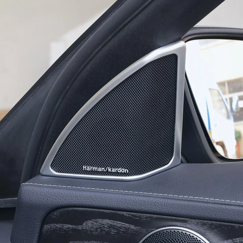 Интерьер автомобиля двери стерео Динамик рамка украшения Накладка для Mercedes Benz C