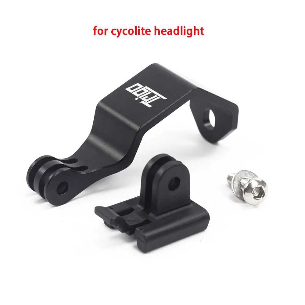 black for cycolite Велоспорт фар крепление передняя вилка Спорт Камера держатель для Brompton 3sixty складной велосипед дорожный fit Gopro Cateye Gaciron Niterider - Цвет: black for cycolite