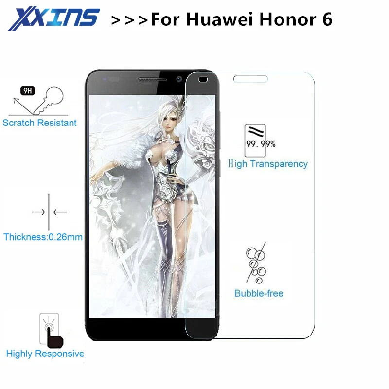 10 шт./партия закаленное стекло для Huawei Honor 6 honor6 H60-L01 защитная крышка экрана 5