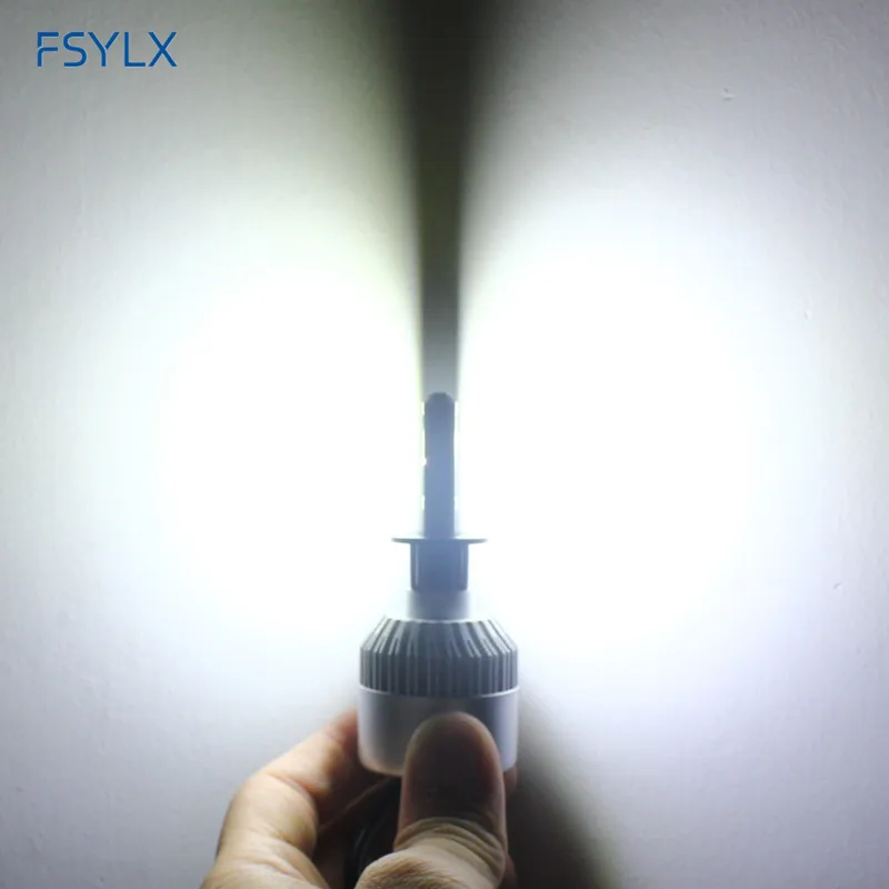 FSYLX 72W 16000lm H1 светодиодный фонарь для автомобиля противотуманный вождения в