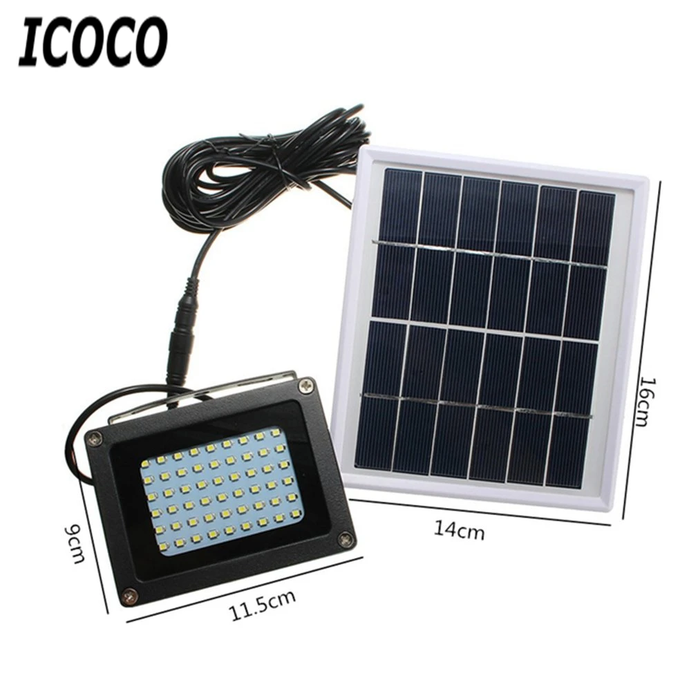 

Quality 54 LEDs Floodlight Solar Sensor Lamp Light Waterproof IP65 Outdoor Emergency Security Garden Street Flood Light