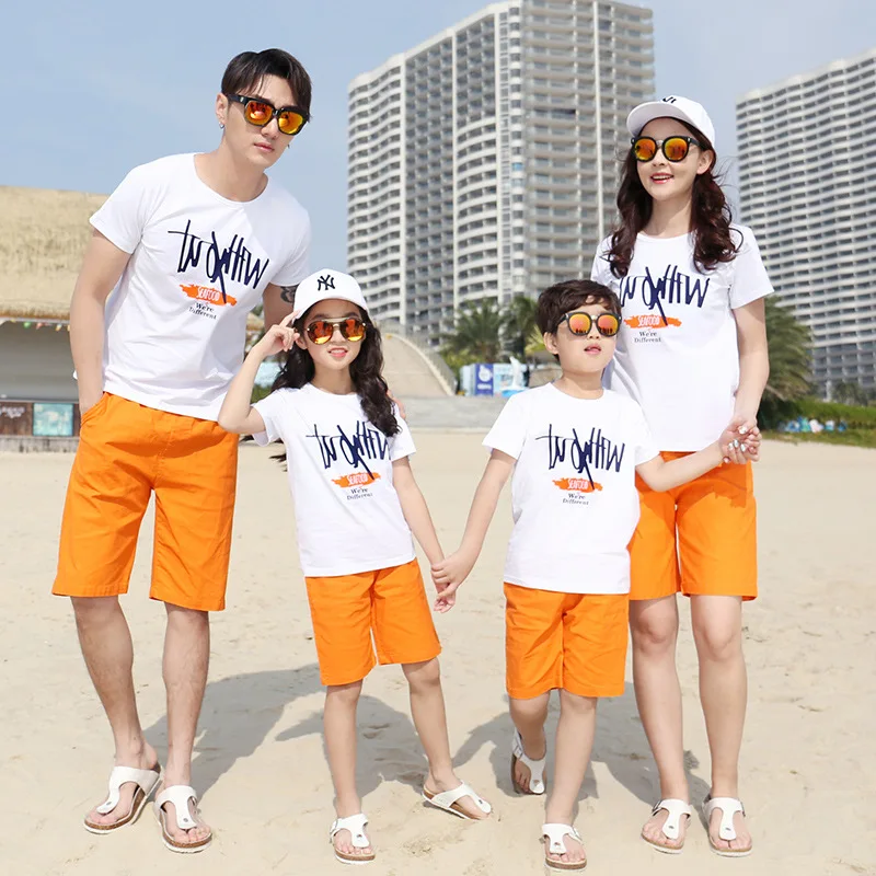 Mother Girl Mom and Daughter Clothes Dress Family Matching T Shirts Cotton Father Son Baby Outfits Summer Clothing | Мать и ребенок