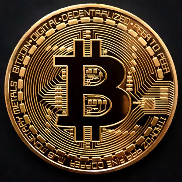 Gold Золото/серебро/медь покрытием Биткоин коллекционный подарок арт-коллекция монет btc металл ремесло украшение Бит монета Прямая поставка - Цвет: Gold