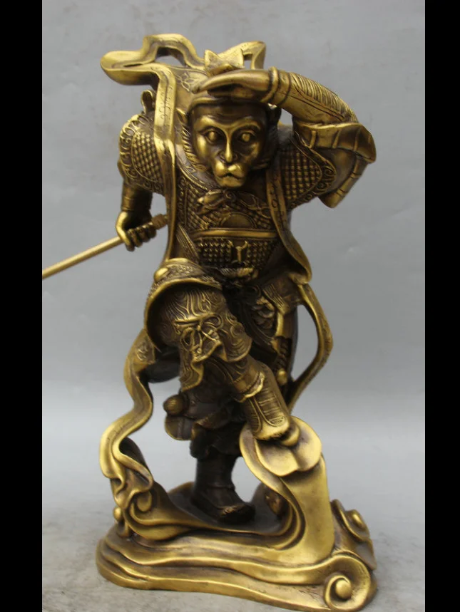 zhmui 8800283987 +++14&quot китайская латунная подставка-карандаш Солнце У Конг красивая