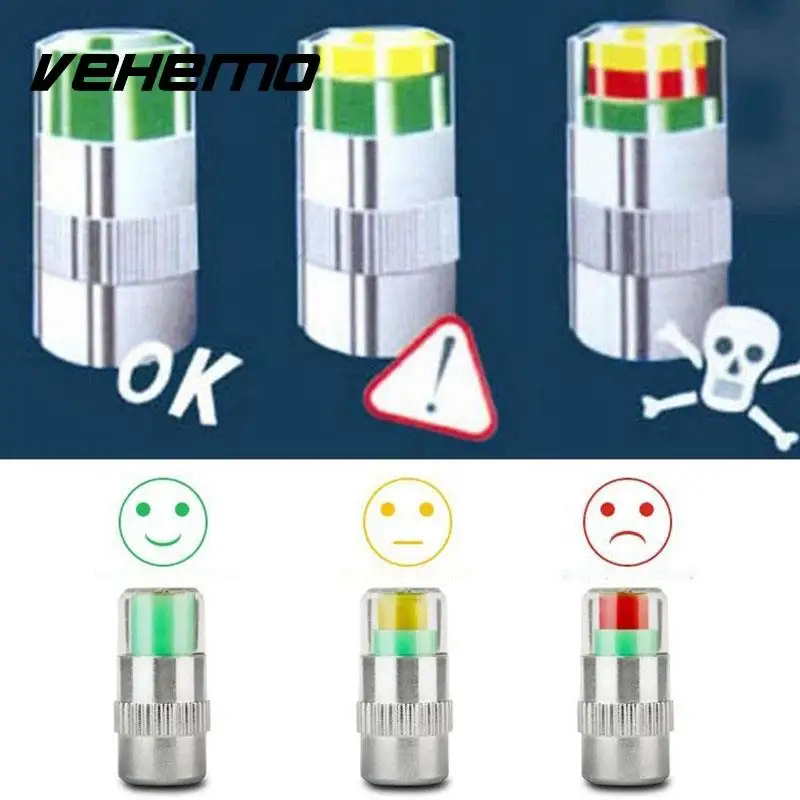 Vehemo 4 шт./компл. прочный точный мониторинг автомобильных шин Предупреждение