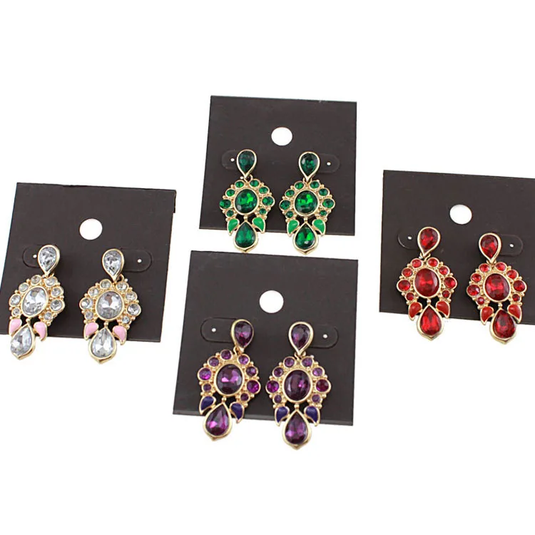 BIGBING Fashion jewelry fashion green clear red purple crystal stud earring wholesale free shipping R165 | Украшения и аксессуары