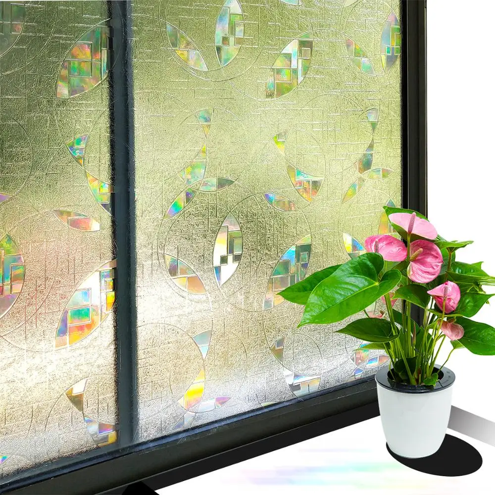 WXSHSH 3D пленка для окна не клеящаяся статическая цветная декоративная матовая с