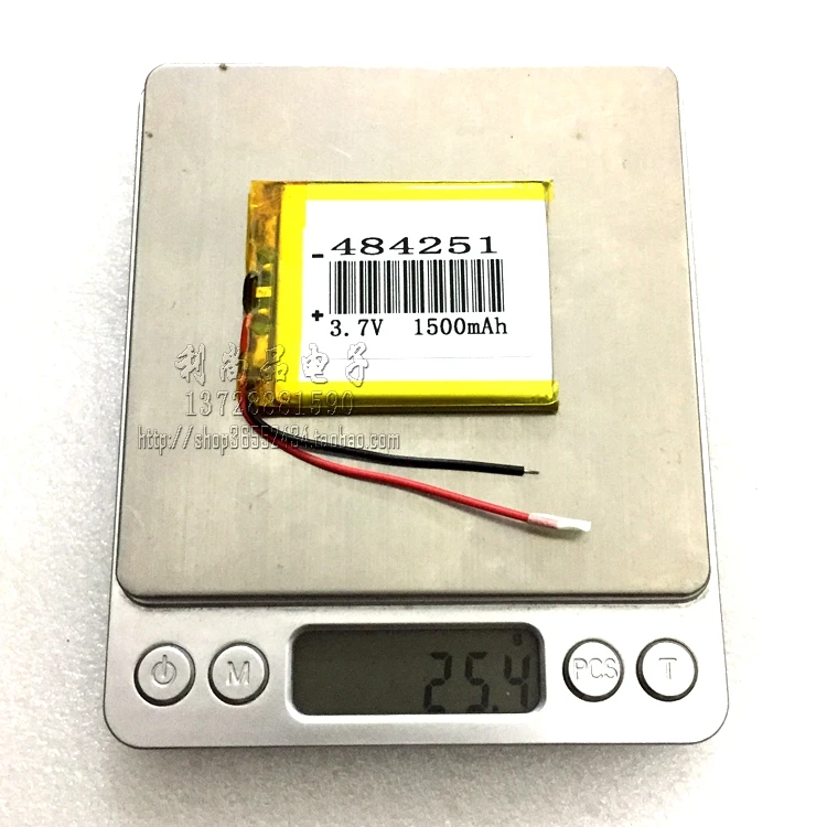 Полимерная литиевая батарея 3 7 V 1500mAh MP3 C430 GPS навигатор рекордер 484251