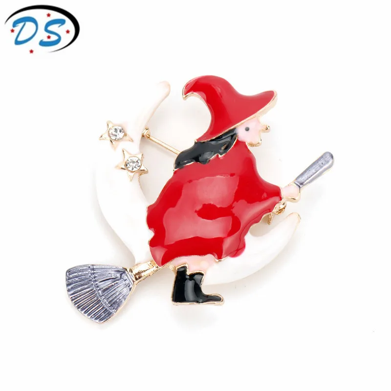 Dongsheng jewelry Boutique Jewelry брошь эмалированный штифт Witch Besom Веник для женщин мужчин