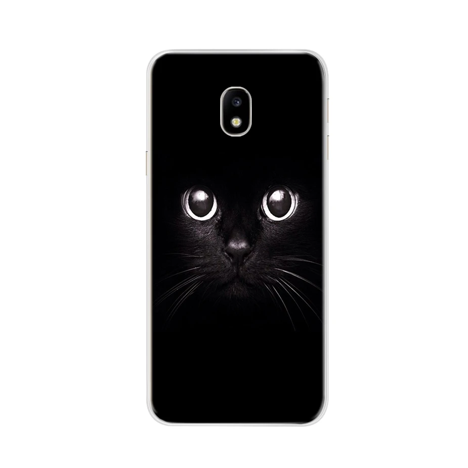 Флуоресцентный желтый Чехол на заднюю панель для Samsung Galaxy J7 J730, чехол для телефона для Samsung Galaxy J7 Pro J 7, чехол с милым рисунком - Цвет: Флуоресцентный желтый
