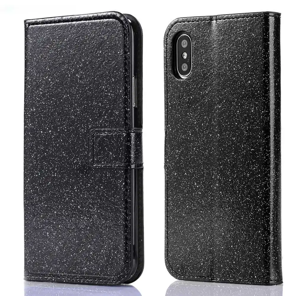 Роскошный кожаный чехол-кошелек для samsung Galaxy A6 A7 A8 A20 A30 A70 A50 Bling Case S7 S8 S10 S10e задняя
