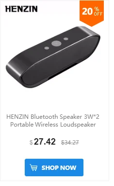 HENZIN Портативный Bluetooth Динамик Беспроводной стерео двойной Динамик большой объем BT колонки с микрофоном AUX громкой звуковой ящик для iPhone