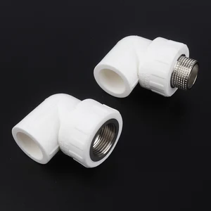 Бесплатная доставка 1 шт. PPR фитинги для труб садовые соединители для воды для аквариумного орошения водный фонтан Женский Мужской Локоть соединитель